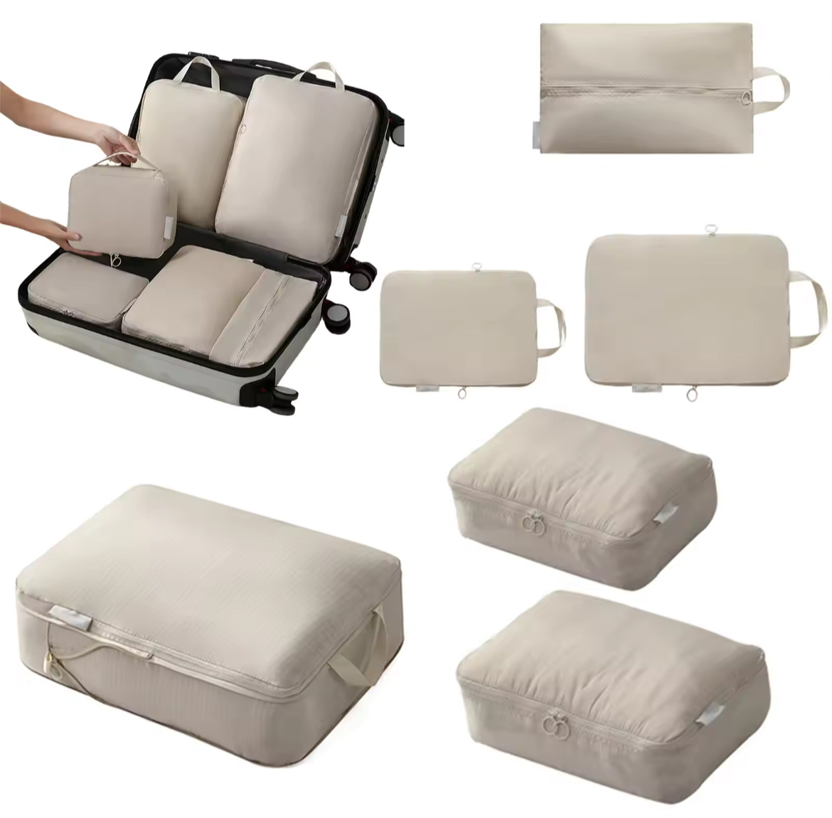 Kit de Organizadores de mala à prova d'água - 6 Pçs